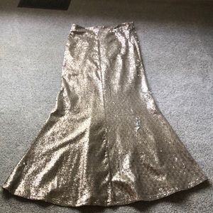Metallic gold mermaid style skirt